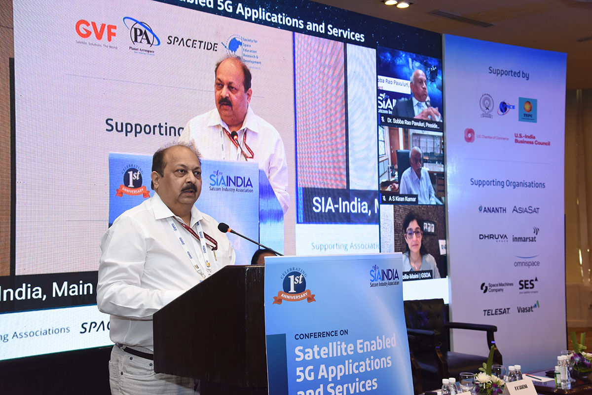Release of the SIA-India White paper "Satellite Spectrum Allocation-International Best Practice & Learnings" by Shri R K Saxena, Wireless Advisor, Govt. of India.